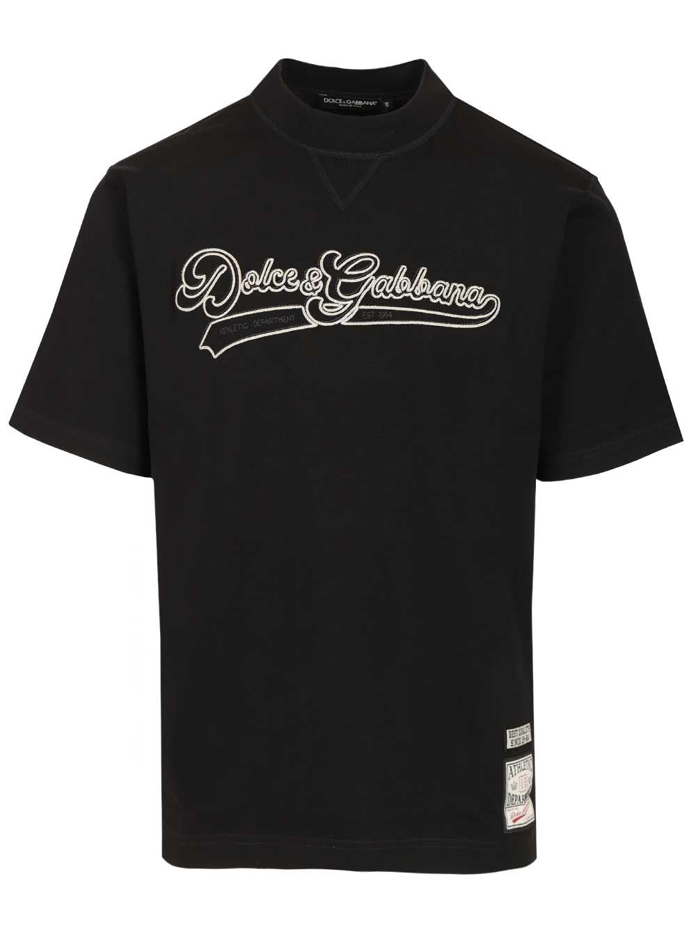 Dolce & Gabbana Cotton  With Embroidery T-Shirt - Nero | c729c5f2471afe2c6b1f7722081b07239ac5ec0e