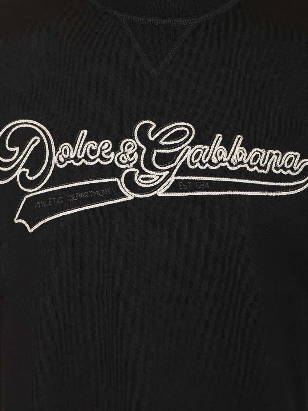 Dolce & Gabbana Cotton  With Embroidery T-Shirt - Nero | d1d65a028455807de77ccba597715a1a5d2a04af