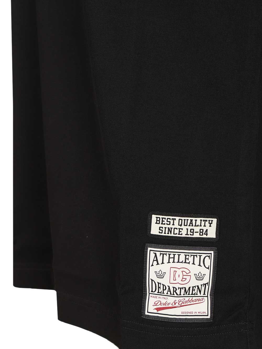 Dolce & Gabbana Cotton  With Embroidery T-Shirt - Nero | a3ffd25bebdfa7f32b82cf4597ea77d118852bc3