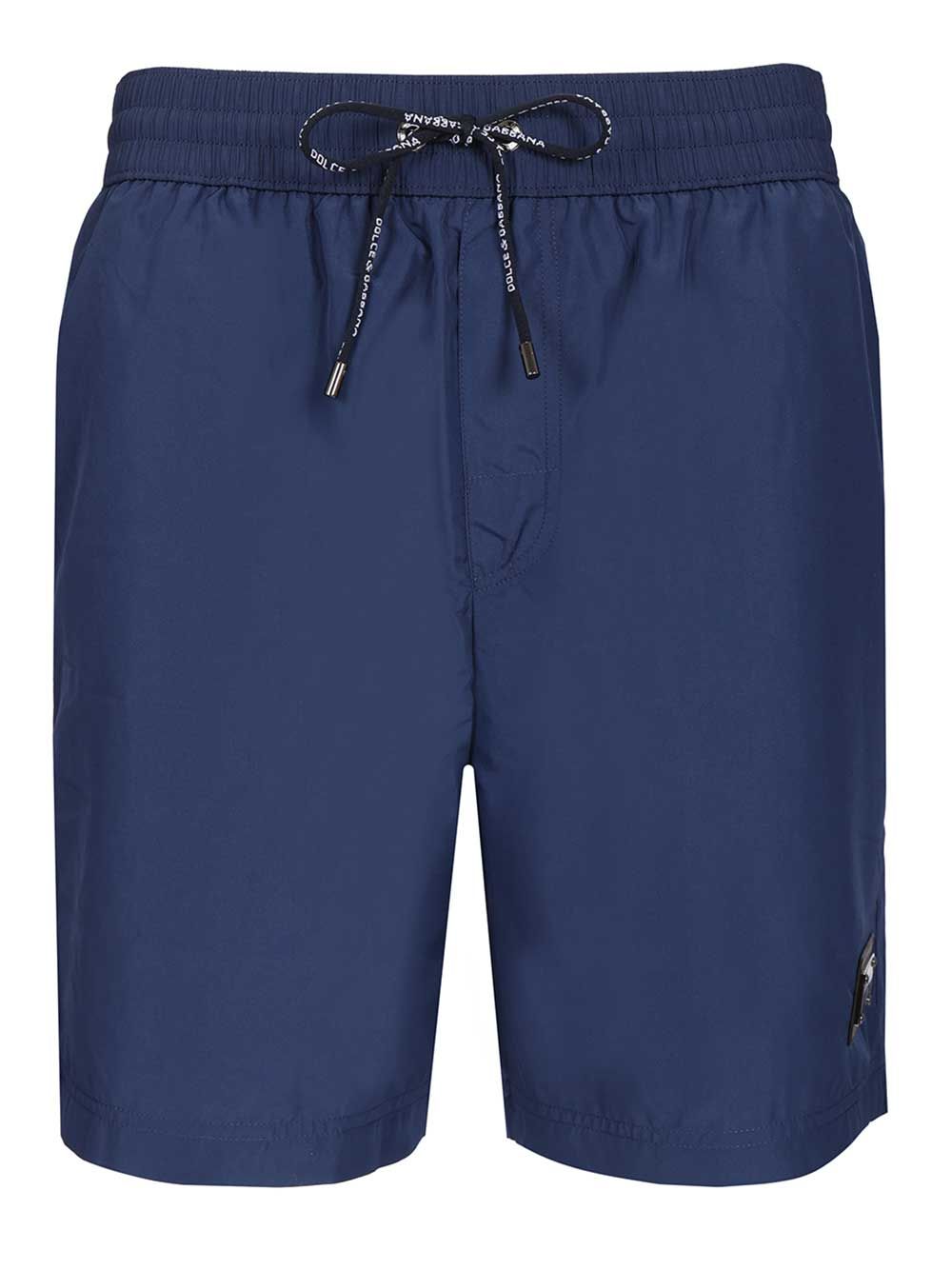 Dolce & Gabbana Nylon Shorts Swimwear - Blu | 880e795d32cafc5ab4b075dabcf41082ddbc3c7c