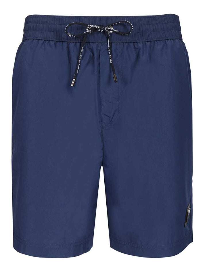 Dolce & Gabbana Nylon Shorts Swimwear - Blu | 880e795d32cafc5ab4b075dabcf41082ddbc3c7c