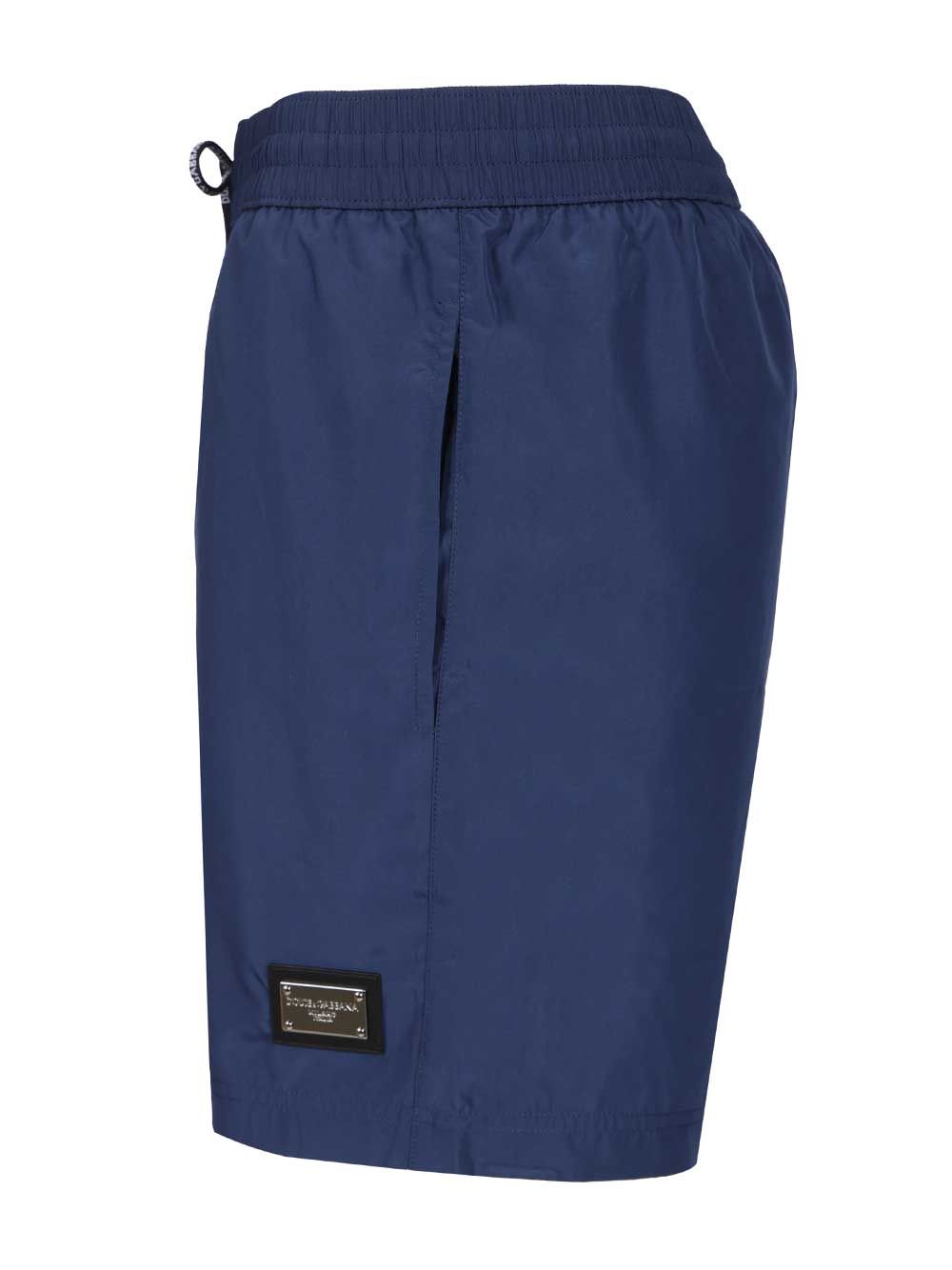 Dolce & Gabbana Nylon Shorts Swimwear - Blu | 03a63ee169569bfe2bb7118fcd88208b727b92f7