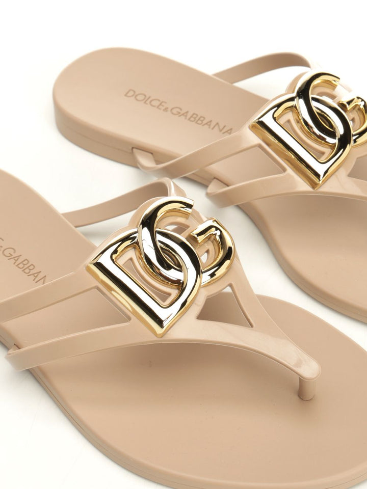 Dolce & Gabbana Rubber Flip-Flops Sandali - Rose | 91348eb9e7957f75edfc5291591b885f04565537