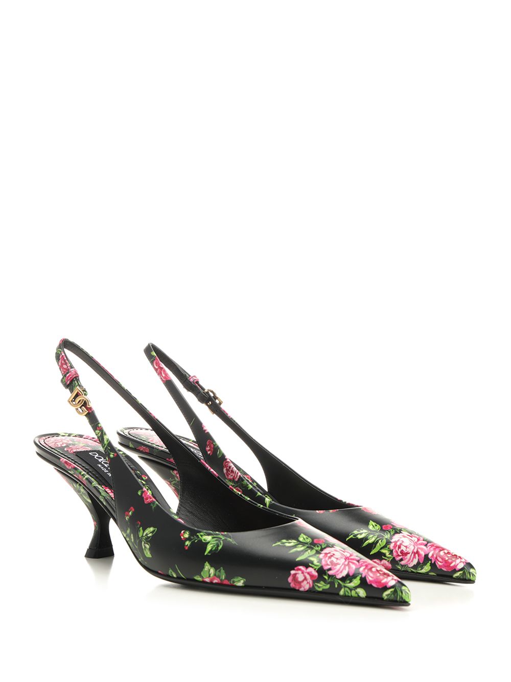 Dolce & Gabbana Lollo Slingback In Printed Leather Decollete - Multicolor | 338d7ce465568f778842911cb864ef4843f282dc