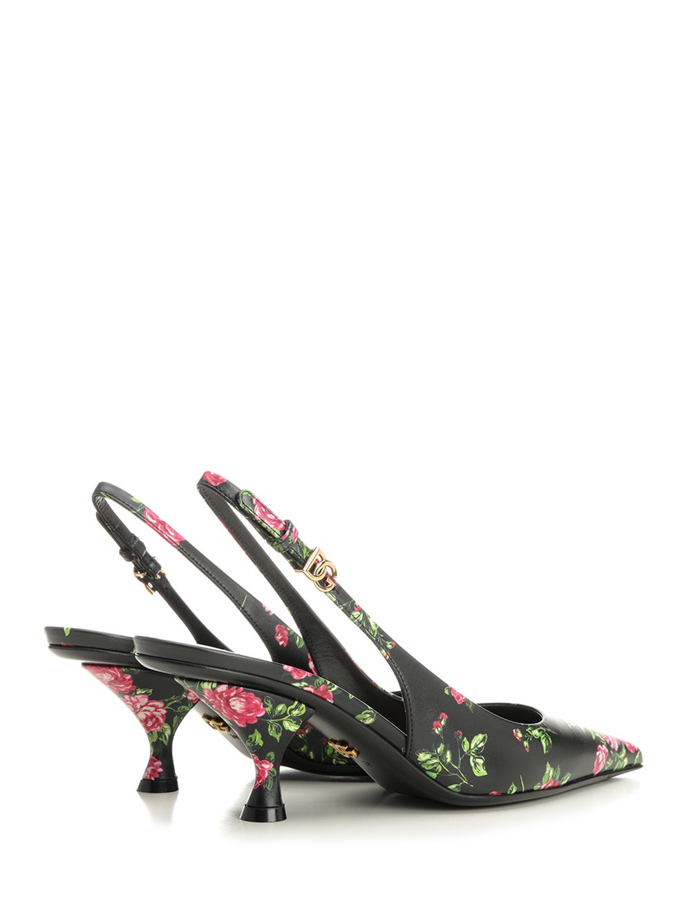 Dolce & Gabbana Lollo Slingback In Printed Leather Decollete - Multicolor | 04a6209e410571b4c43a78514579b1aea2cebaa1