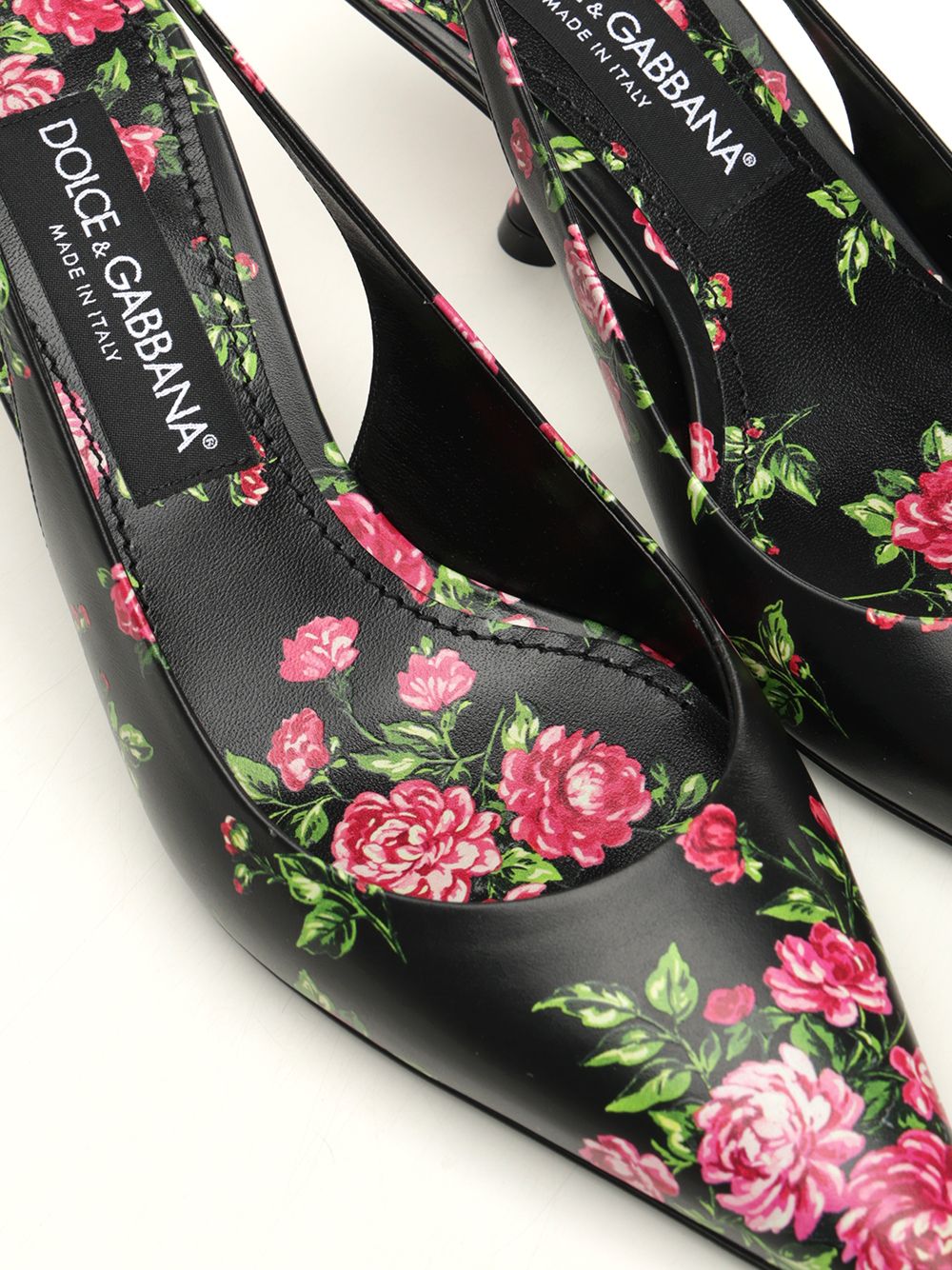Dolce & Gabbana Lollo Slingback In Printed Leather Decollete - Multicolor | 92dcd066863c014e4ff98f366e17f74a4baa27fa