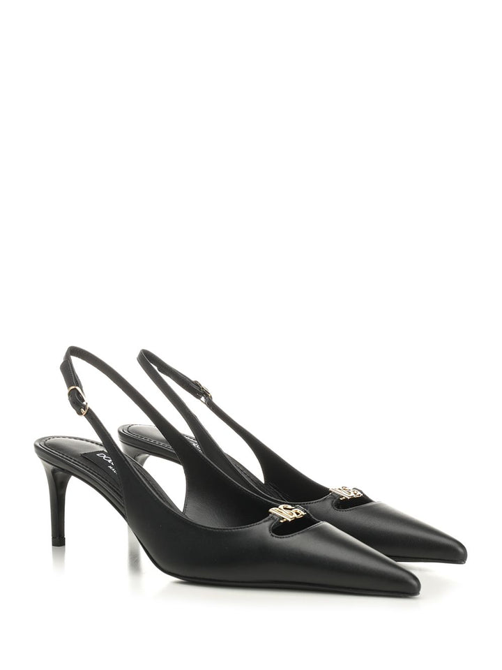 Dolce & Gabbana Slingback In Nappa Decollete - Nero | e82830ea27631bb0d2a6645858c1b1a5a73c1521