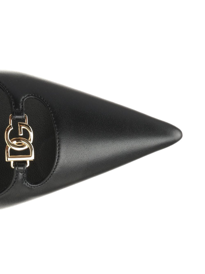 Dolce & Gabbana Slingback In Nappa Decollete - Nero | e98966aa479f7c21540e782169d93a1194d4e0d2