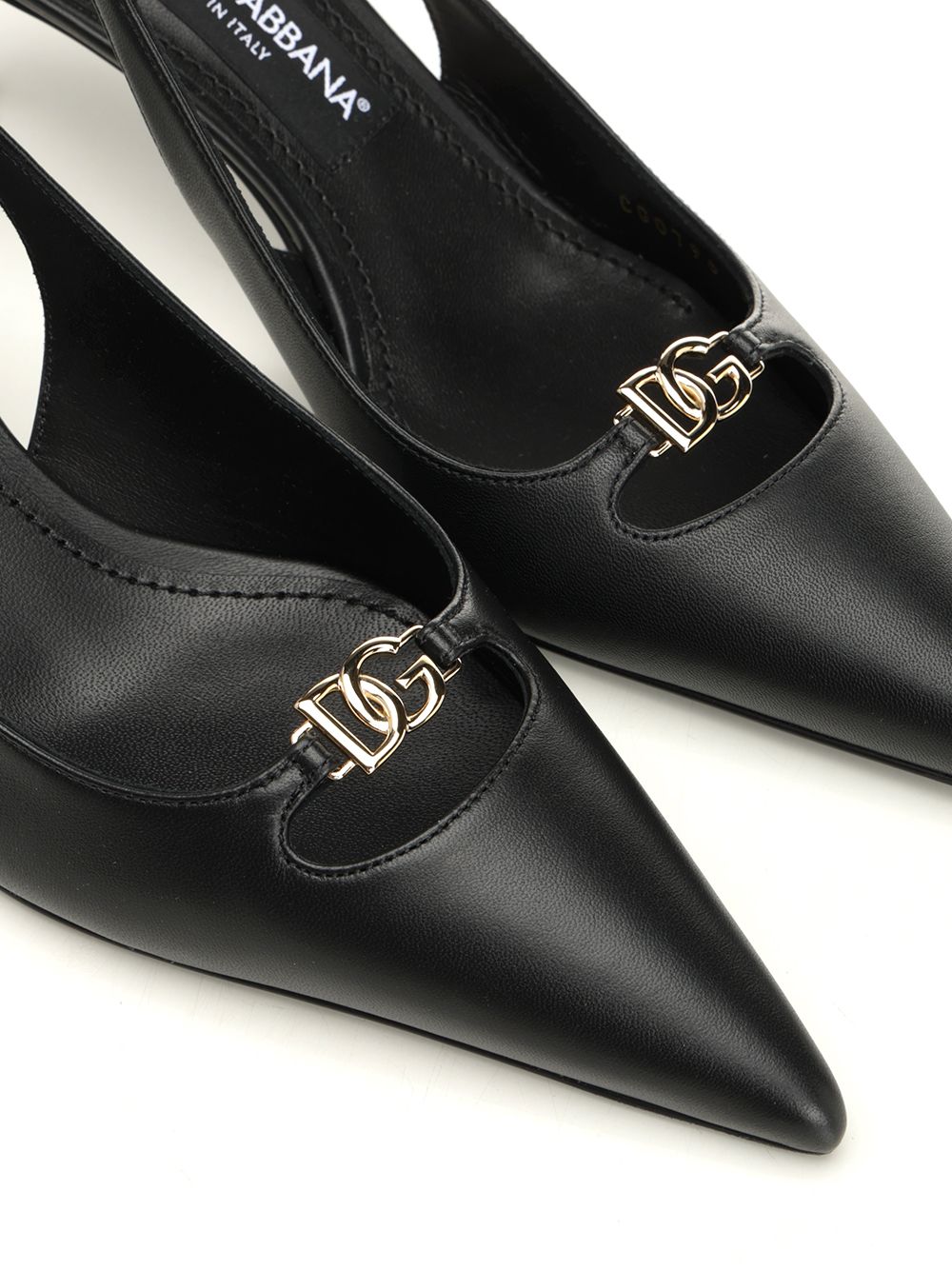 Dolce & Gabbana Slingback In Nappa Decollete - Nero | 332d8ae20b72208c4a2da33816722e2fc5b0bfe8