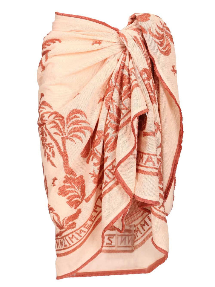 Zimmermann Cotton Sarong In Powder Pink Gonne - Rose | 9a7bc0a429fee9c8f4665aeb3388a645d0d542c7