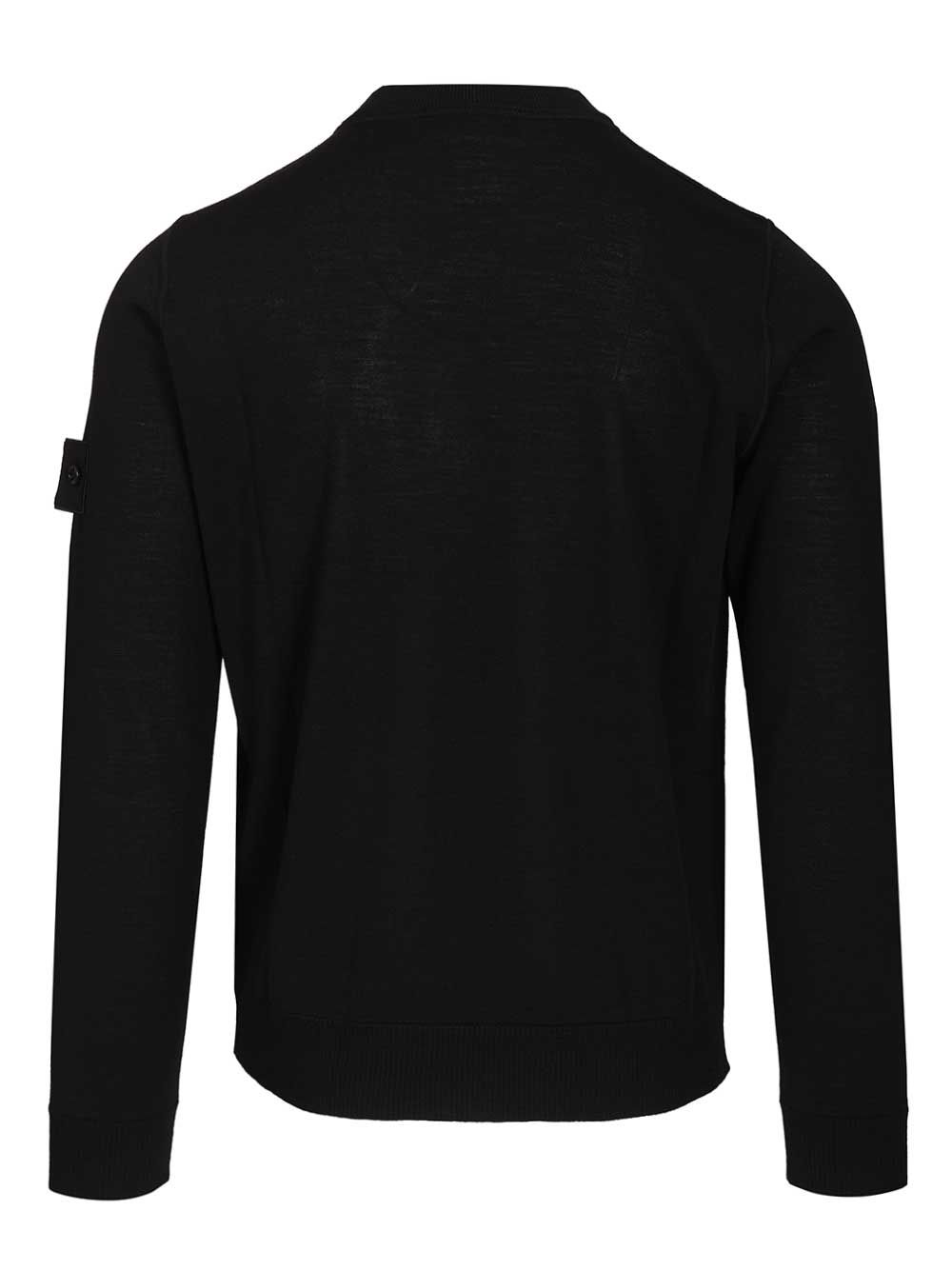 Stone Island Crew Neck Sweater Knitwear - Nero | 496f0b7736b67a582d0dd112ff71b1ce16095810