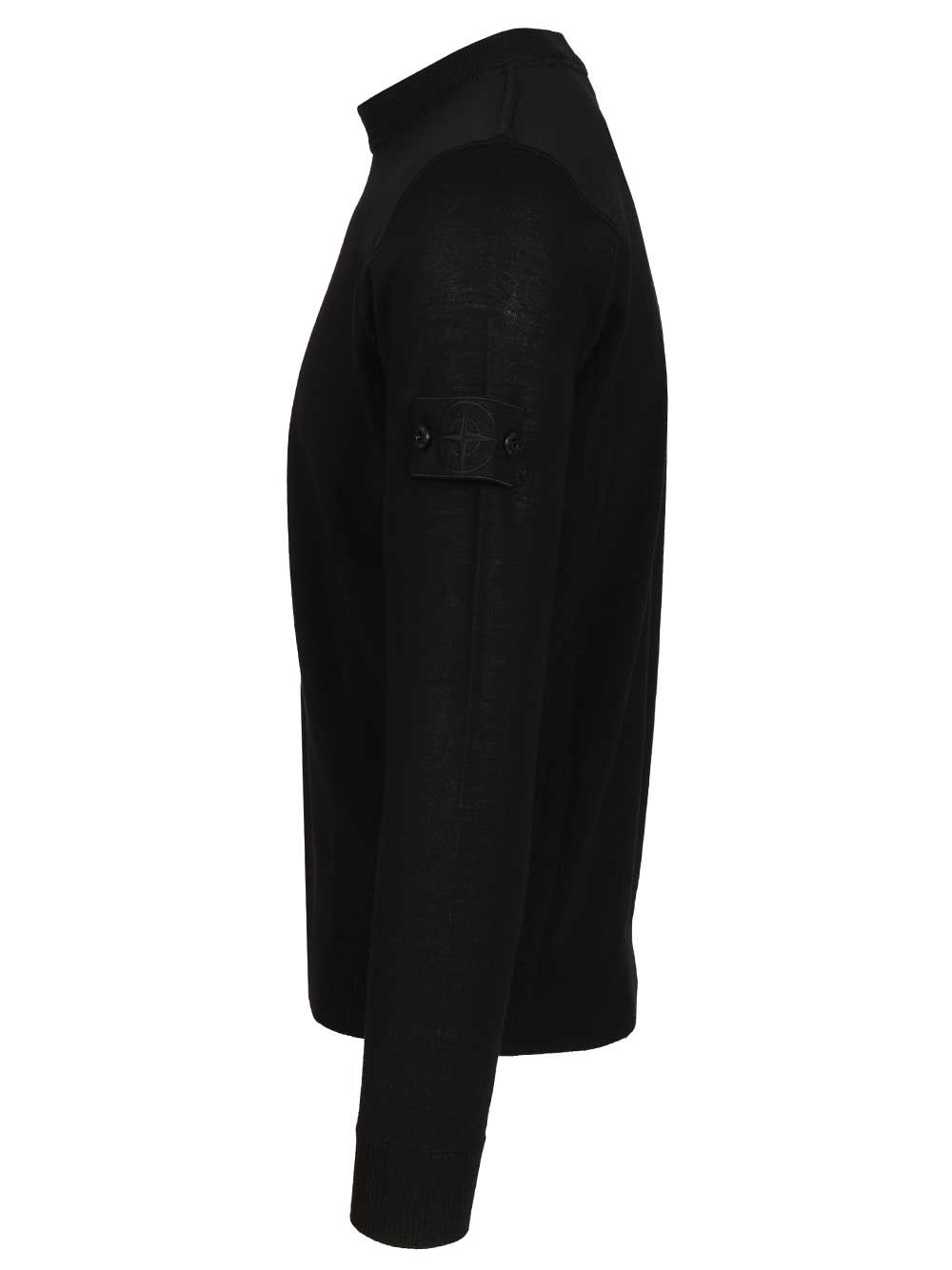 Stone Island Crew Neck Sweater Knitwear - Nero | f35bc55c813eb414d48baf3393ad6956371fc821