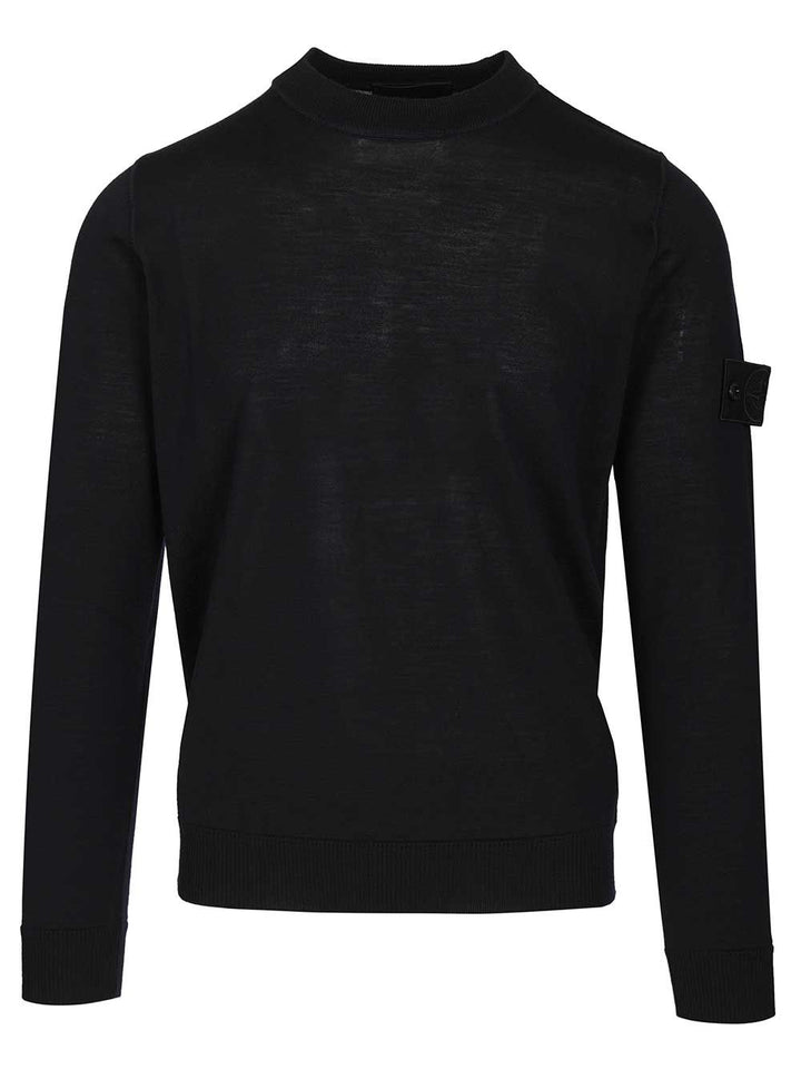 Stone Island Crew Neck Sweater Knitwear - Blu | fbc585694773cdc997836c6ca4a58de9b2238619