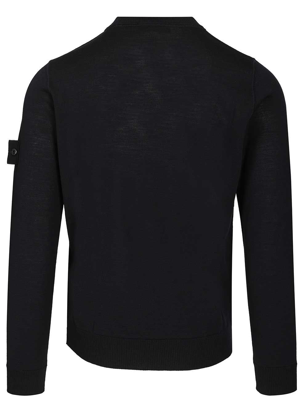 Stone Island Crew Neck Sweater Knitwear - Blu | a5744dcb3c85915d0d842144a9d8249ddc1b48ff