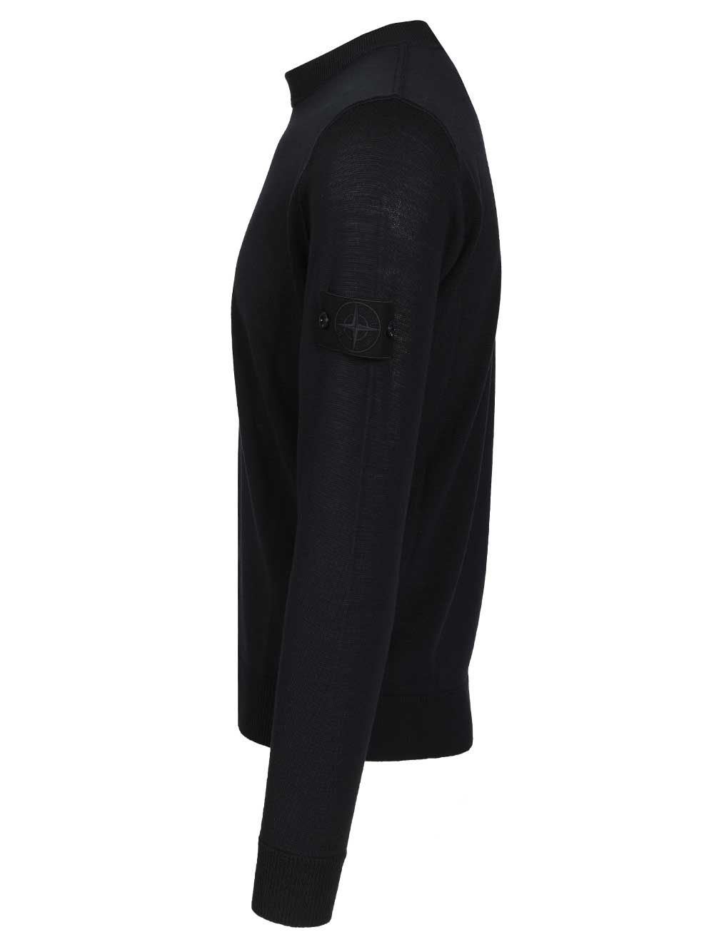 Stone Island Crew Neck Sweater Knitwear - Blu | 95d791e117306ccb80197293c5e8b946833bda9d