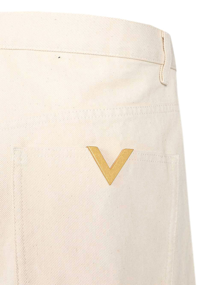 Valentino Garavani Vlogo Jeans - Bianco | 9688a68c83c5ec7c256a2c348f3ea985753eedbc