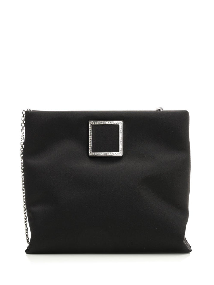 Roger Vivier Satin Trompette Bag Handbags - Nero | 7e28e405685ebdd5f6835a617a449fa9c2ff4eef
