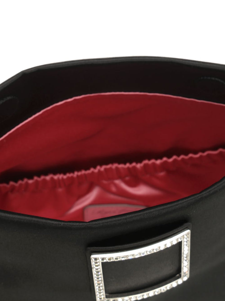 Roger Vivier Satin Trompette Bag Handbags - Nero | 56501bc8a3378d714c18dc0f2556766b341064c7