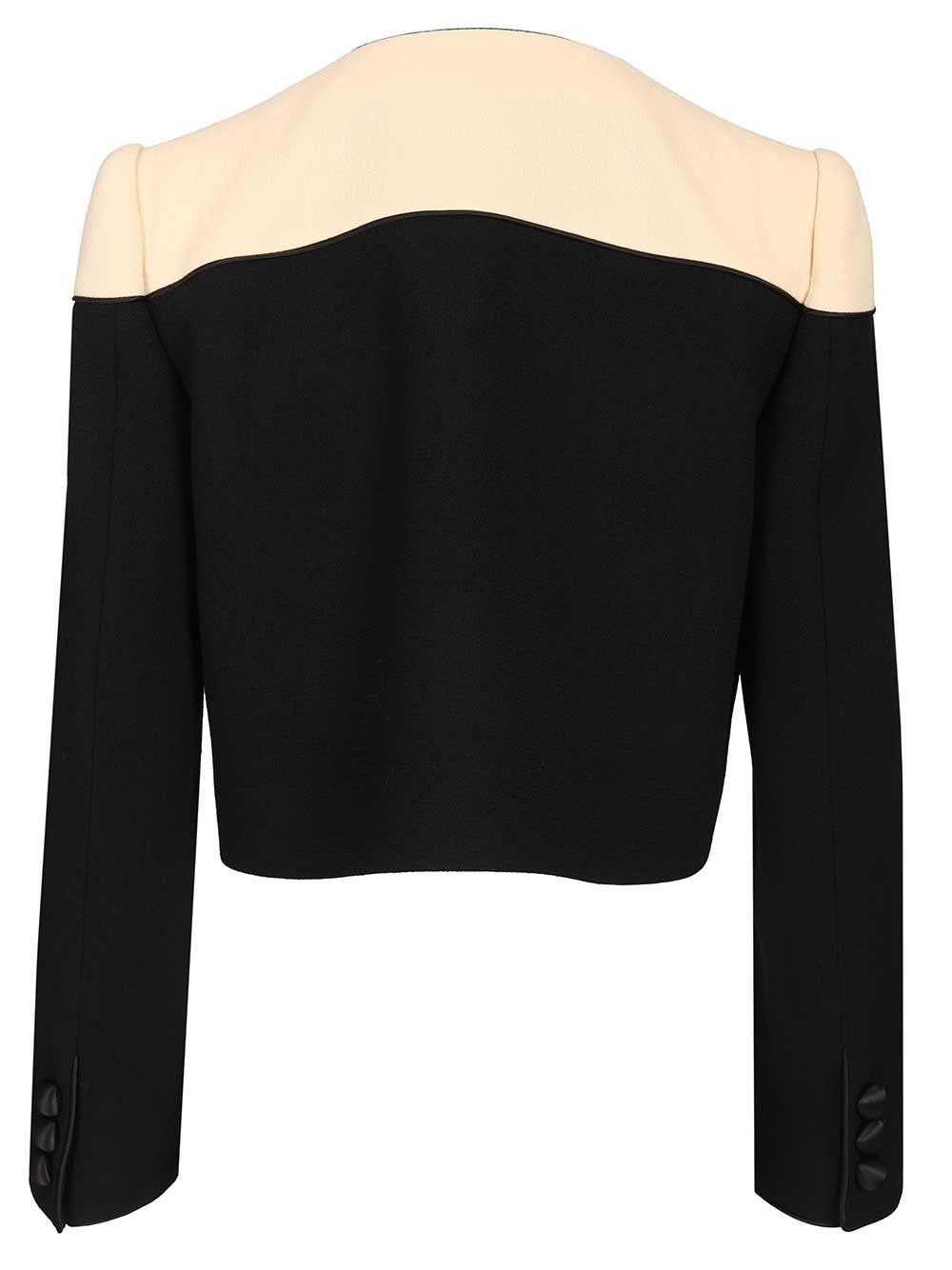 Valentino Garavani Two-Tone Wool Jacket Knitwear - Nero | 963ff61e9572ccfc7bd3e1651a51e18765b89cd7