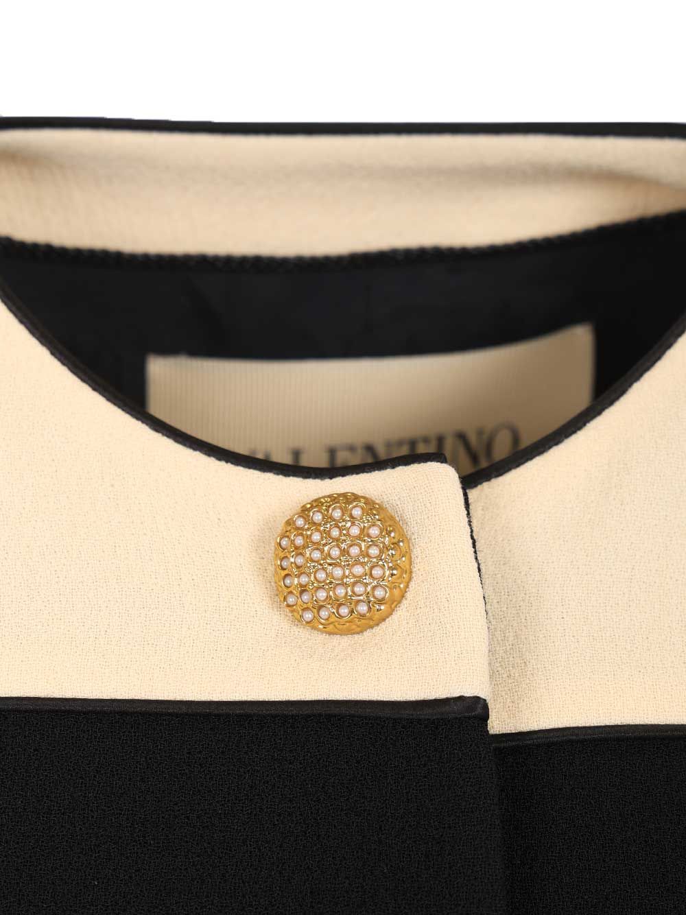 Valentino Garavani Two-Tone Wool Jacket Knitwear - Nero | 0195594752cda7f711b249dc739d19f1b600d215