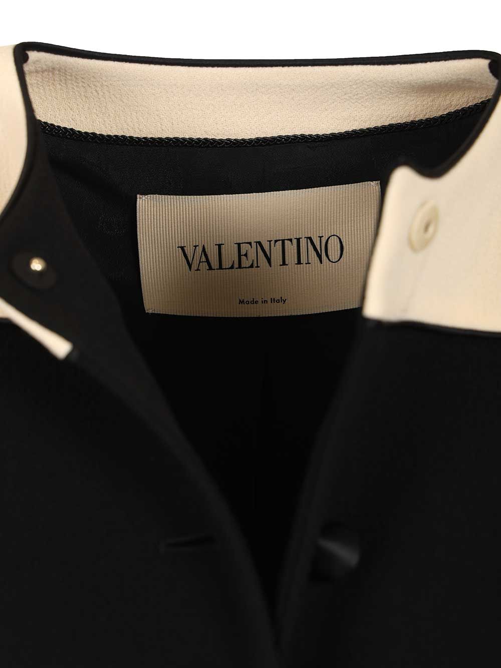 Valentino Garavani Two-Tone Wool Jacket Knitwear - Nero | 3e7da9effa9b46ff4b451e9243c4615b06166b36