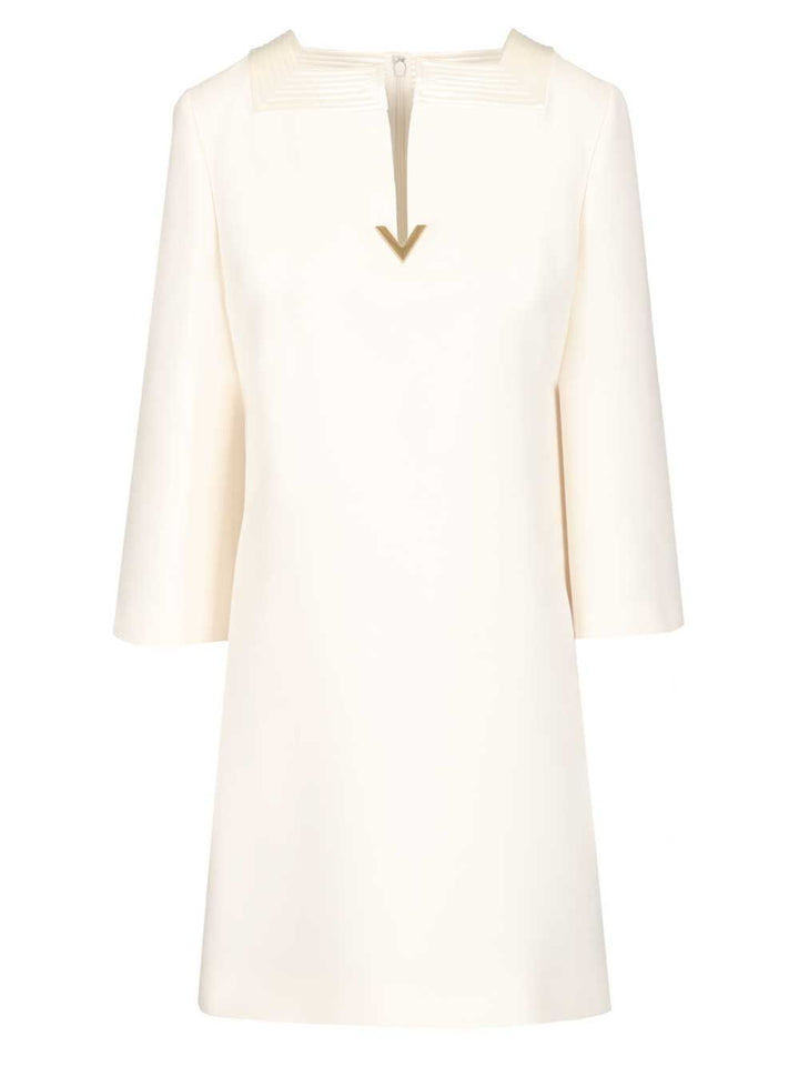 Valentino Garavani Short Crepe Couture Dress Abiti - Bianco | 6bd798e5fed06afacf0bd827a1cf3d70ce13d3d9