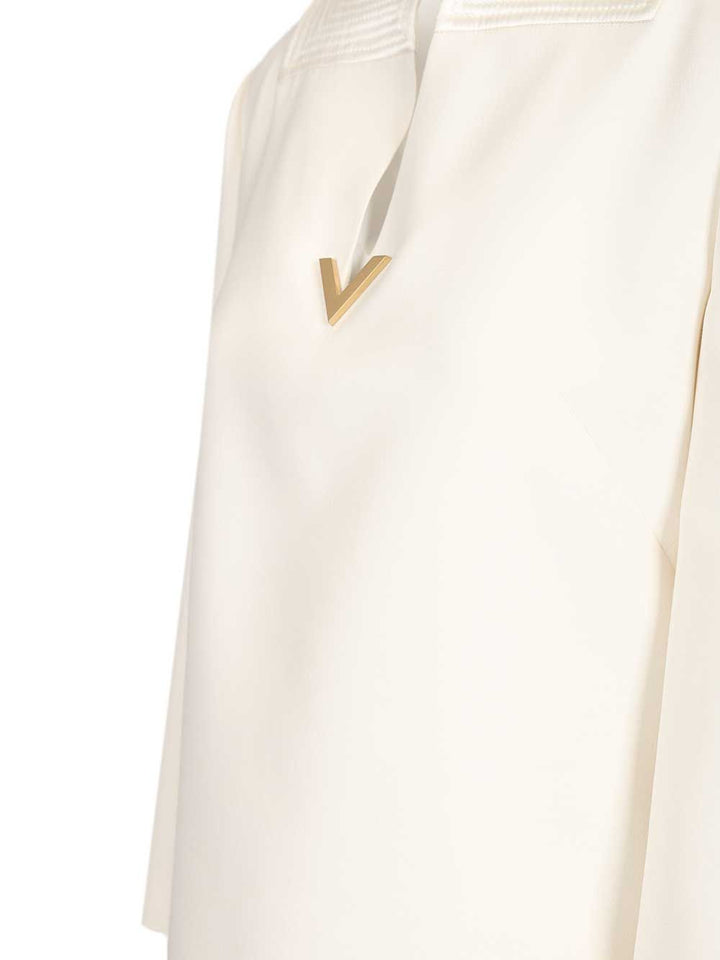 Valentino Garavani Short Crepe Couture Dress Abiti - Bianco | 3def4fa728e9e9398e6a0072b6736399fef99e44