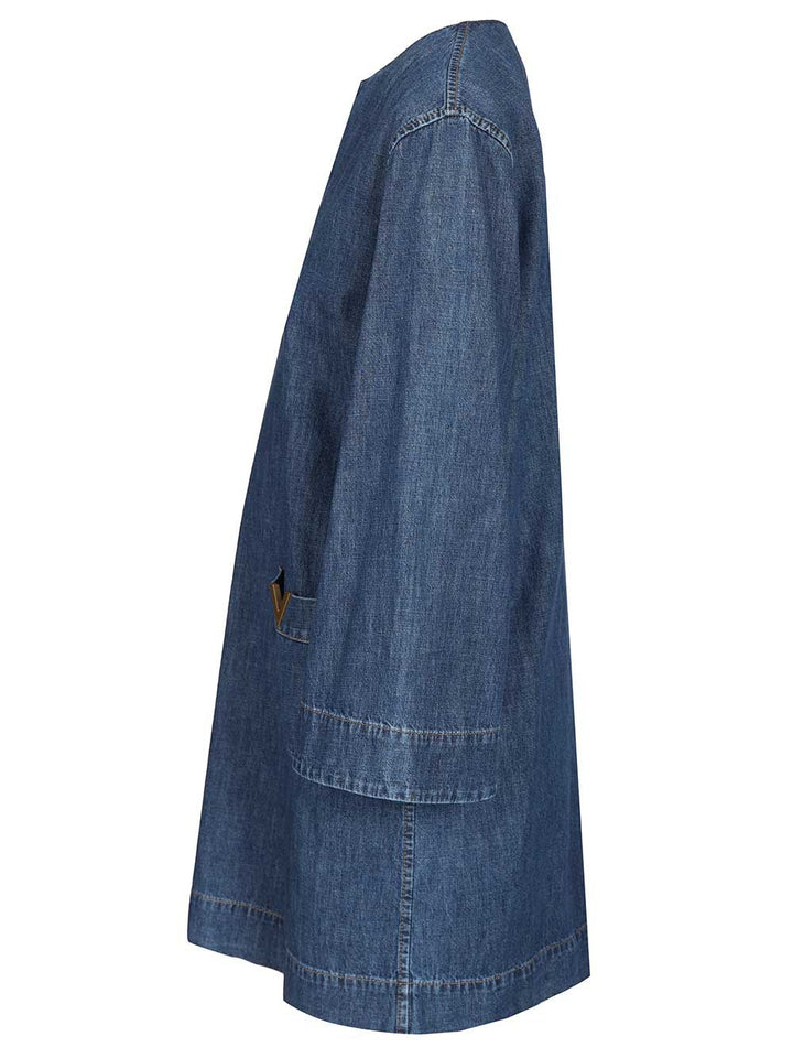 Valentino Garavani Chambray Denim Dress Abiti - Blu | 4a9c8203b31d04a87927ffbda14ef16214173285