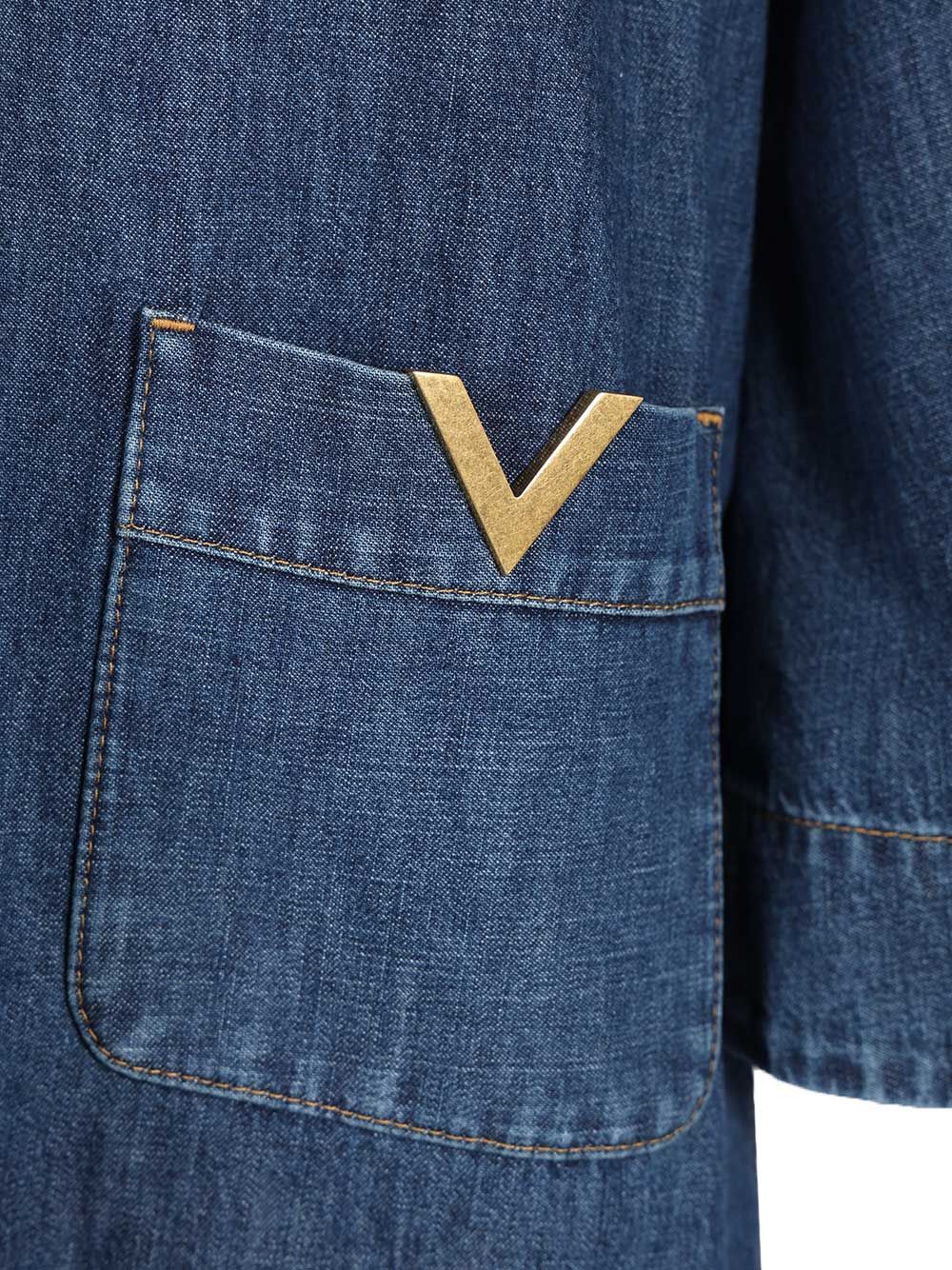 Valentino Garavani Chambray Denim Dress Abiti - Blu | fbcdbbe23c66333b54852b2c045c99c0cc01ae01