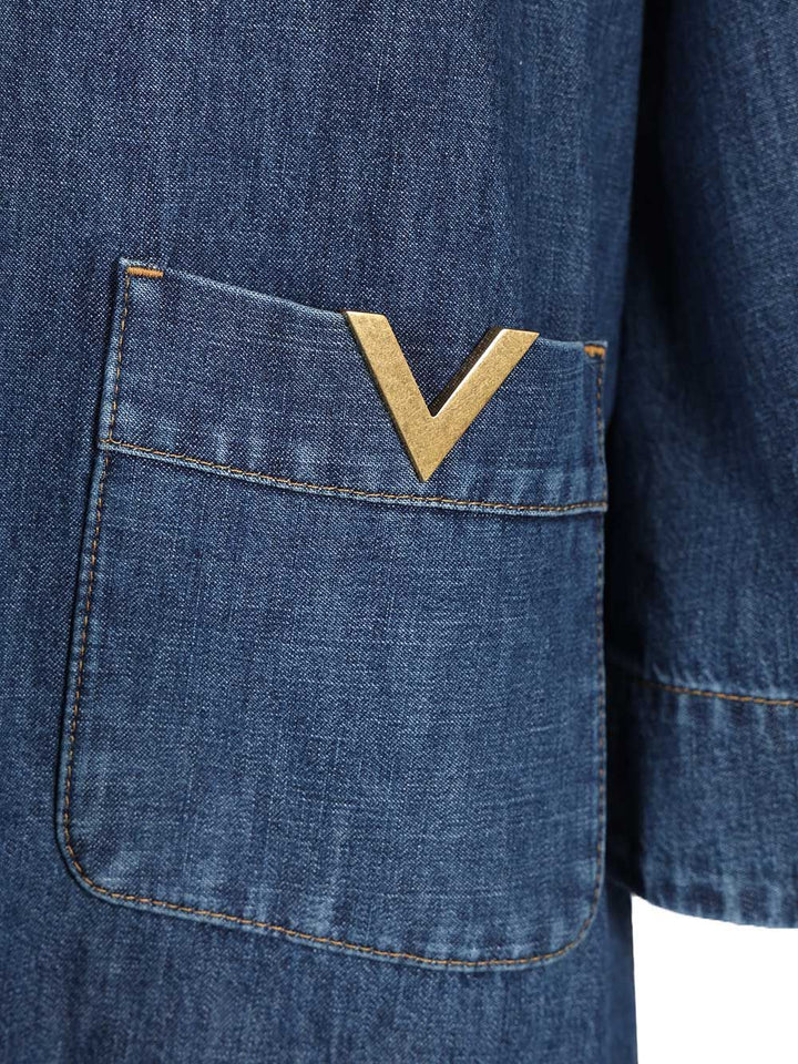 Valentino Garavani Chambray Denim Dress Abiti - Blu | fbcdbbe23c66333b54852b2c045c99c0cc01ae01
