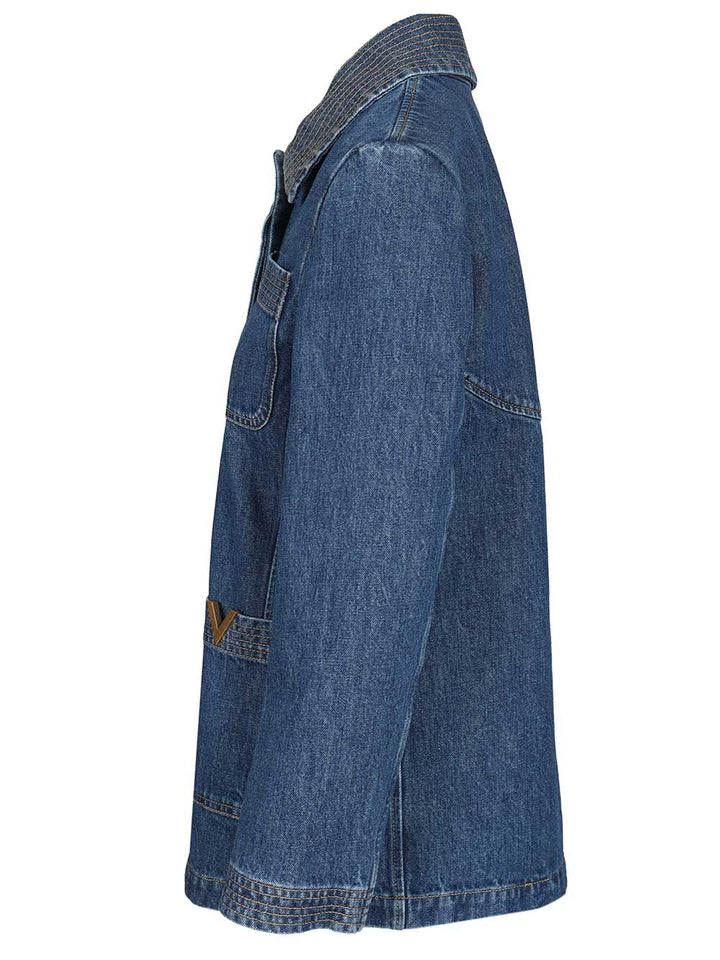 Valentino Garavani Denim Jacket Giacche - Blu | 8fce1f2b89ed7dd6b9b7122f3e3b16c5eeca9843