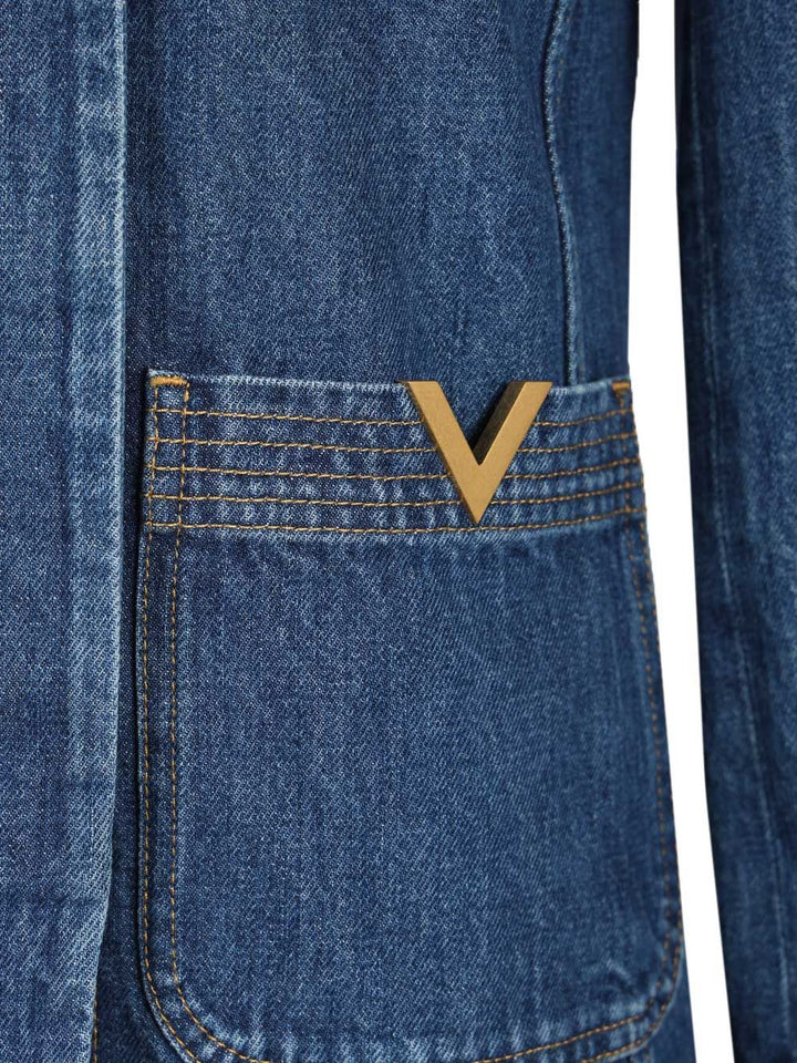 Valentino Garavani Denim Jacket Giacche - Blu | 32a64a6315949ba24bdba213c9181c32f63c96f0