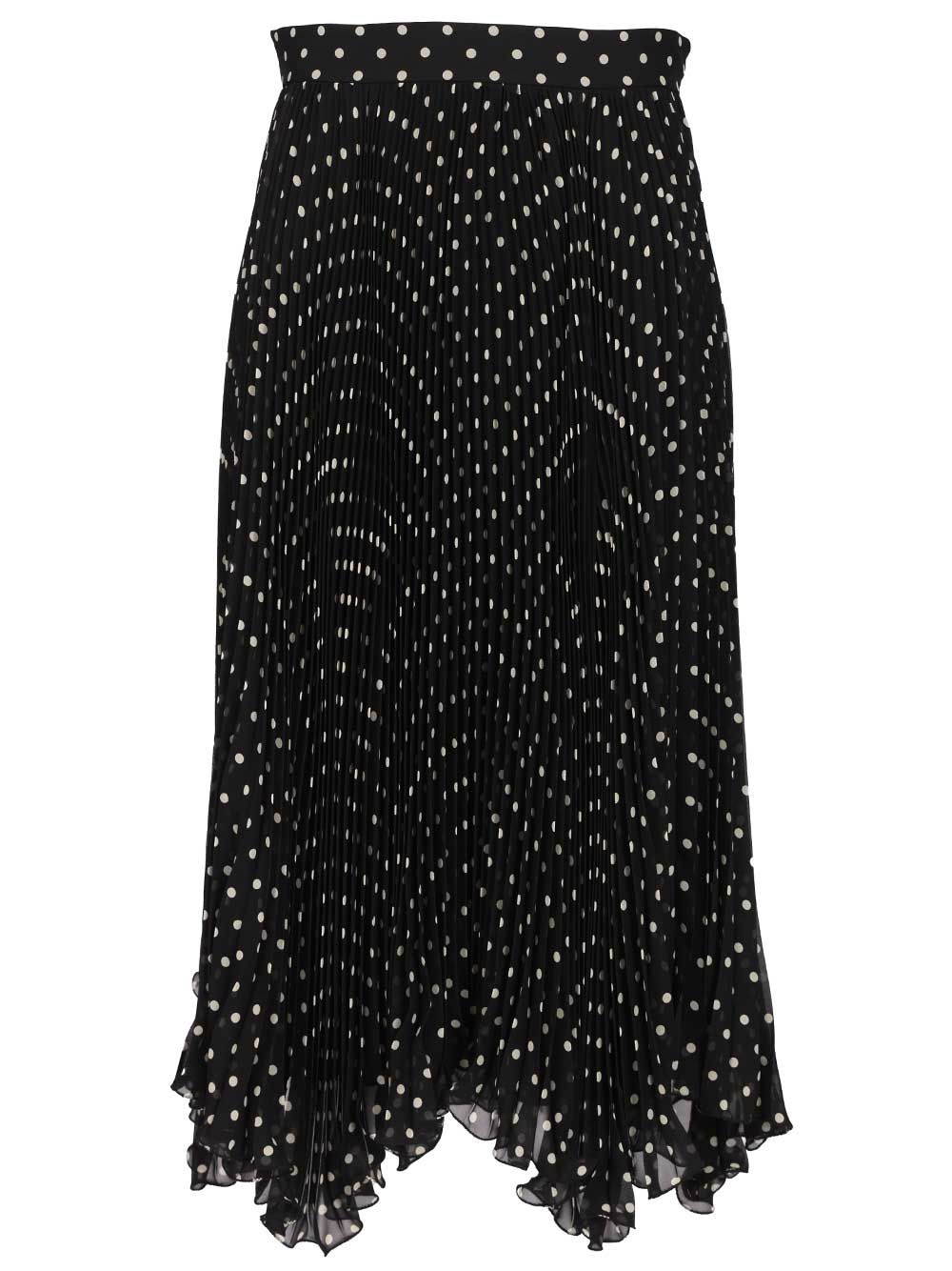 Valentino Garavani Silk Polka Dot Skirt Gonne - Nero | 9133526cb3b627f512849e579c17657be2d843e6