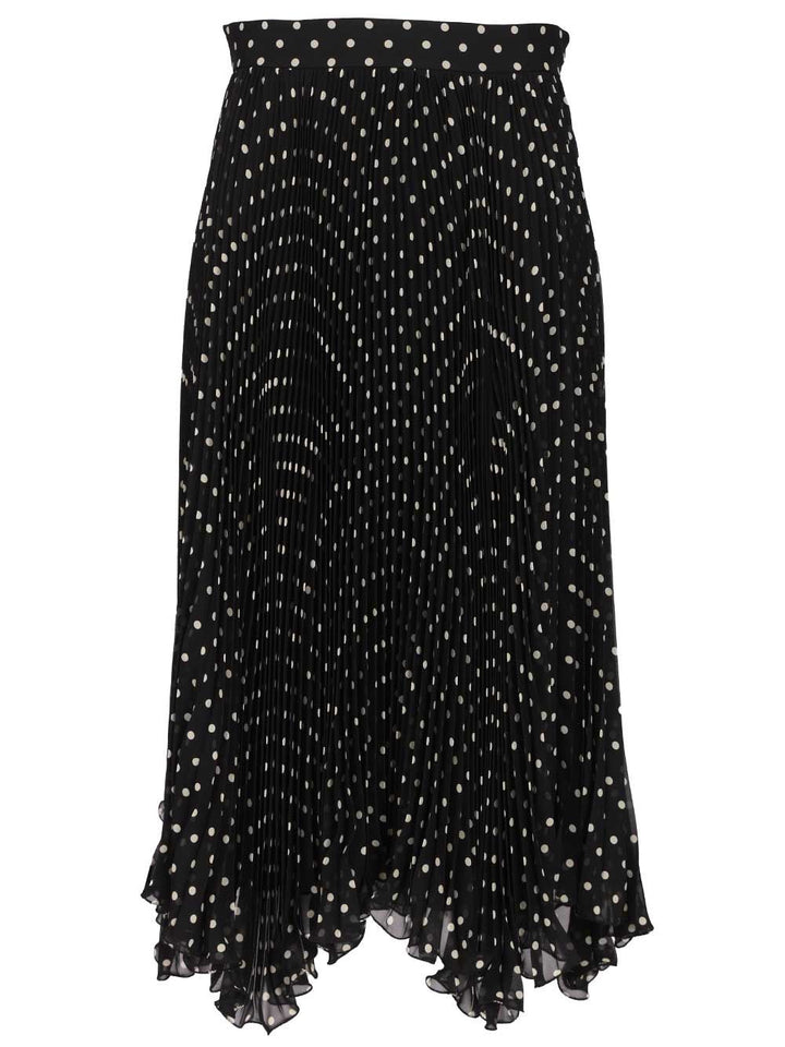 Valentino Garavani Silk Polka Dot Skirt Gonne - Nero | 9133526cb3b627f512849e579c17657be2d843e6