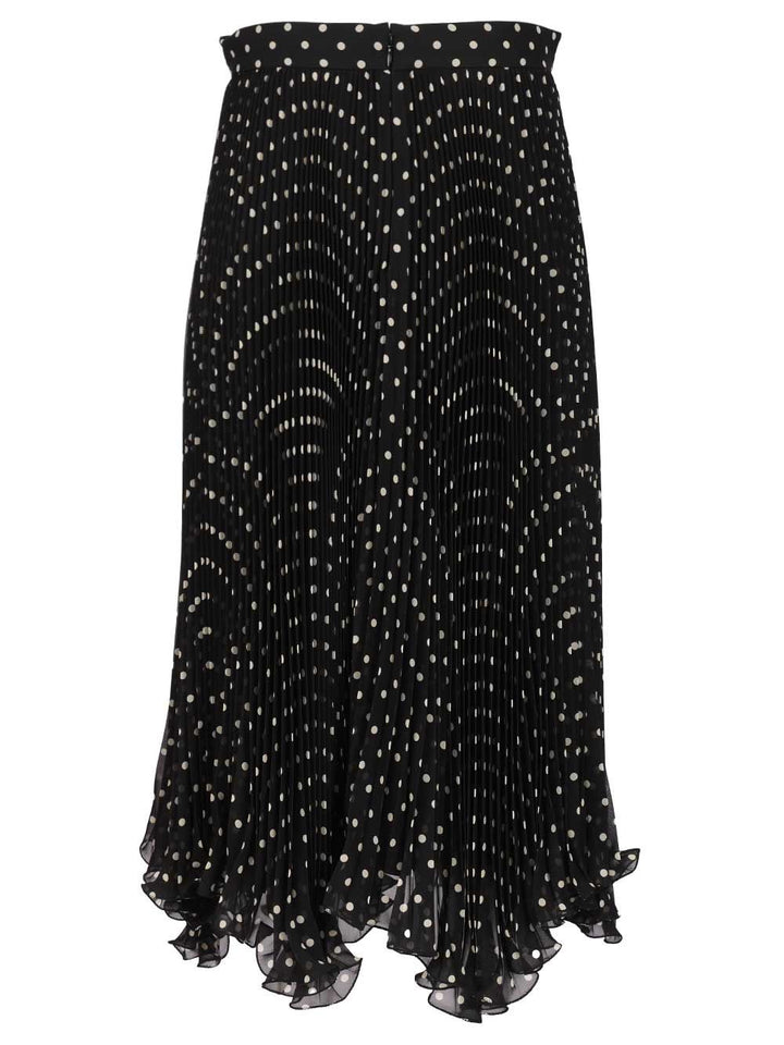 Valentino Garavani Silk Polka Dot Skirt Gonne - Nero | 834adc8fc84a4173fb6f08deaed2131f47348a8a