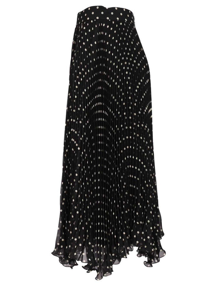 Valentino Garavani Silk Polka Dot Skirt Gonne - Nero | 51af73adcbe1861d5aa5fb65d58e6e112b3de384