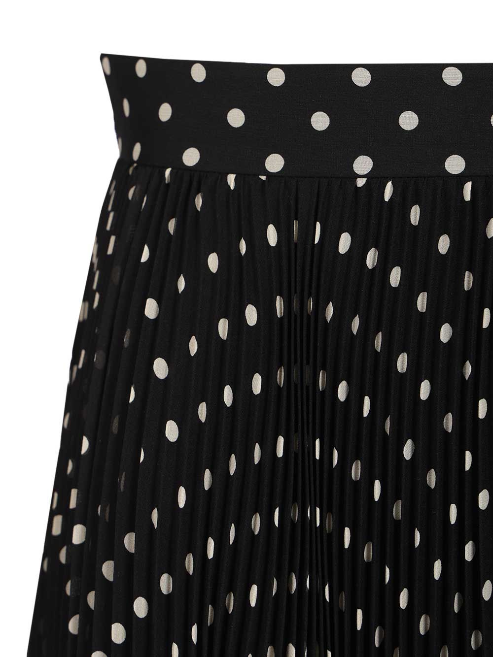 Valentino Garavani Silk Polka Dot Skirt Gonne - Nero | 921f58d53a659dfd52106f4a9baf382070d4699e