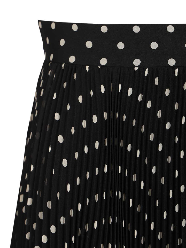 Valentino Garavani Silk Polka Dot Skirt Gonne - Nero | 921f58d53a659dfd52106f4a9baf382070d4699e