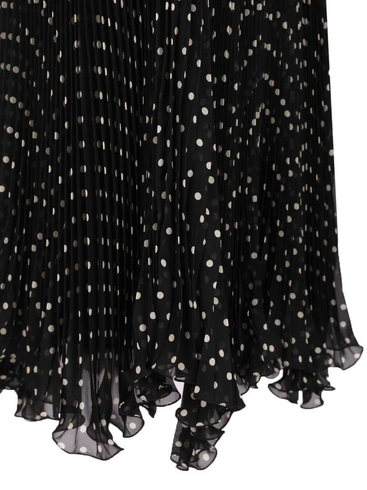 Valentino Garavani Silk Polka Dot Skirt Gonne - Nero | 1d788af331aca57de6b6938287923994d7826991