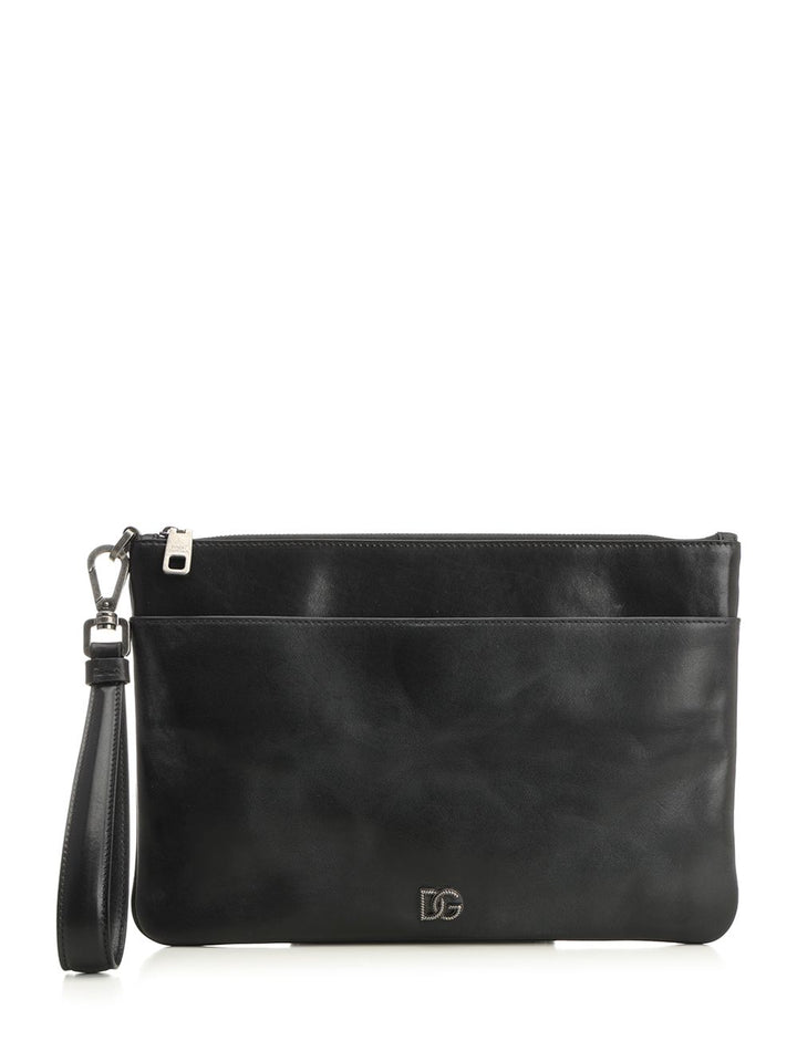 Dolce & Gabbana Tempesta Calfskin Toiletry Bag Small leather goods - Nero | a6bbf21b7dff377c4bb40de76c9789b597d660e9