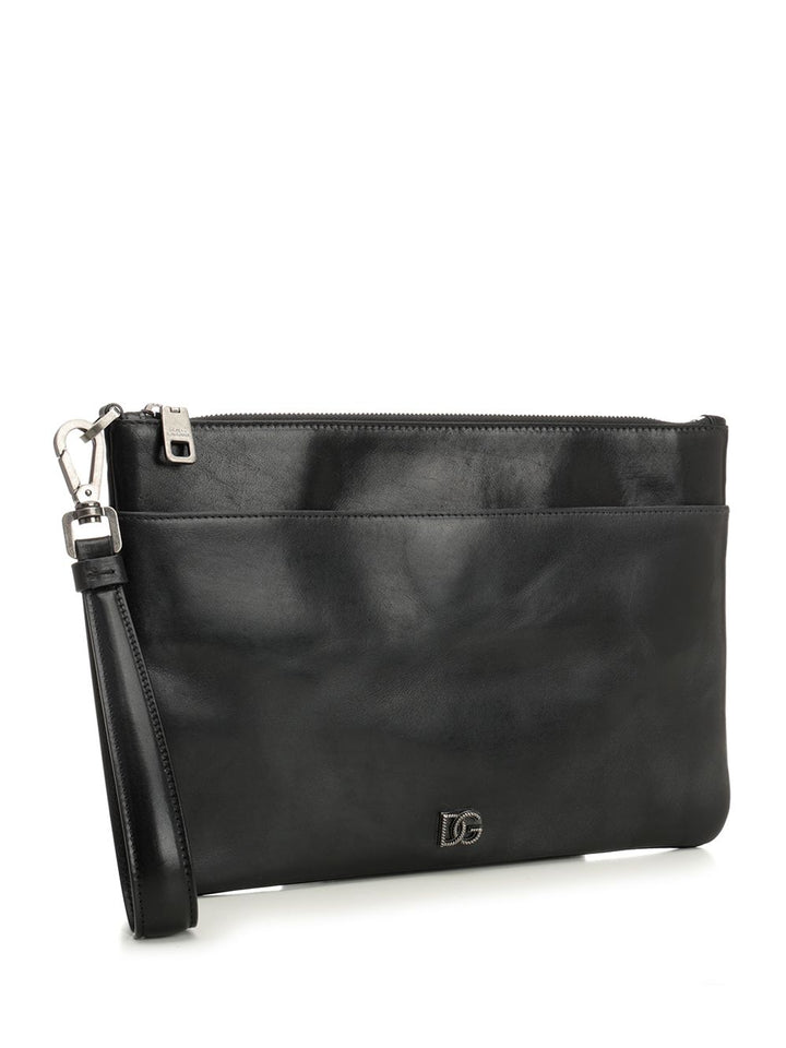 Dolce & Gabbana Tempesta Calfskin Toiletry Bag Small leather goods - Nero | d8ce9c94f31be17e76711afa7e19b970d391ad01