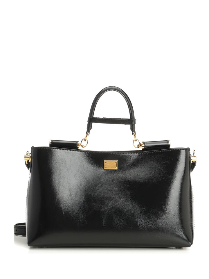 Dolce & Gabbana Vittorio Leather Bag Shoulder Bags - Nero | ed2d5399cb7f09afb0667082c875d8e3254a9bbb