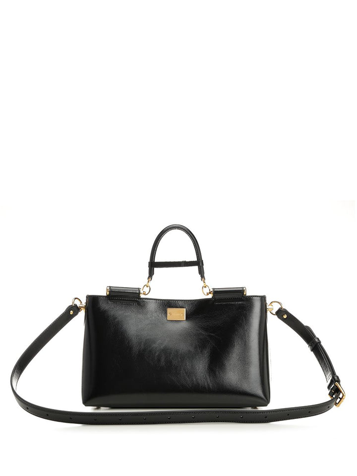Dolce & Gabbana Vittorio Leather Bag Shoulder Bags - Nero | e3fb796d34077bace4ee79f3a491a4aadd2ab74d
