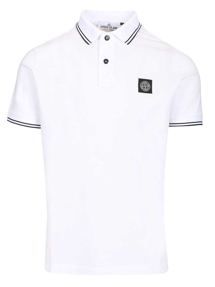 Stone Island Organic Cotton Polo shirt - Bianco | 3f0d23cc42edc4657b9fbc8e6e4d78eddb1c8cd0