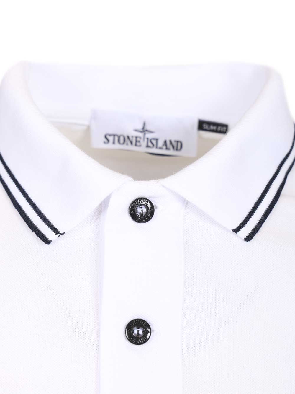 Stone Island Organic Cotton Polo shirt - Bianco | b4c740c57b5e1c55aceb2a12897282a7a826001d