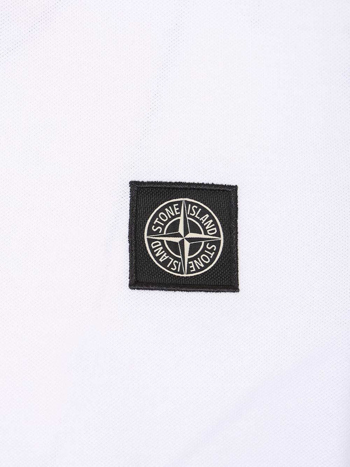Stone Island Organic Cotton Polo shirt - Bianco | 82b923d488660736b179e8db687d12f1824d1adf