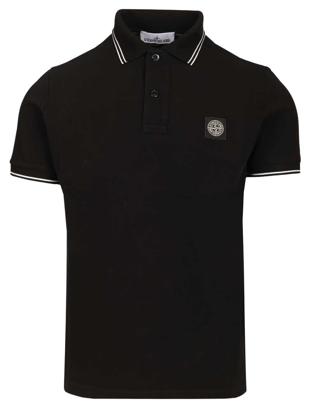 Stone Island Organic Cotton Polo shirt - Nero | b4a24307121fc3a1e15460877ff4581d30bb1314