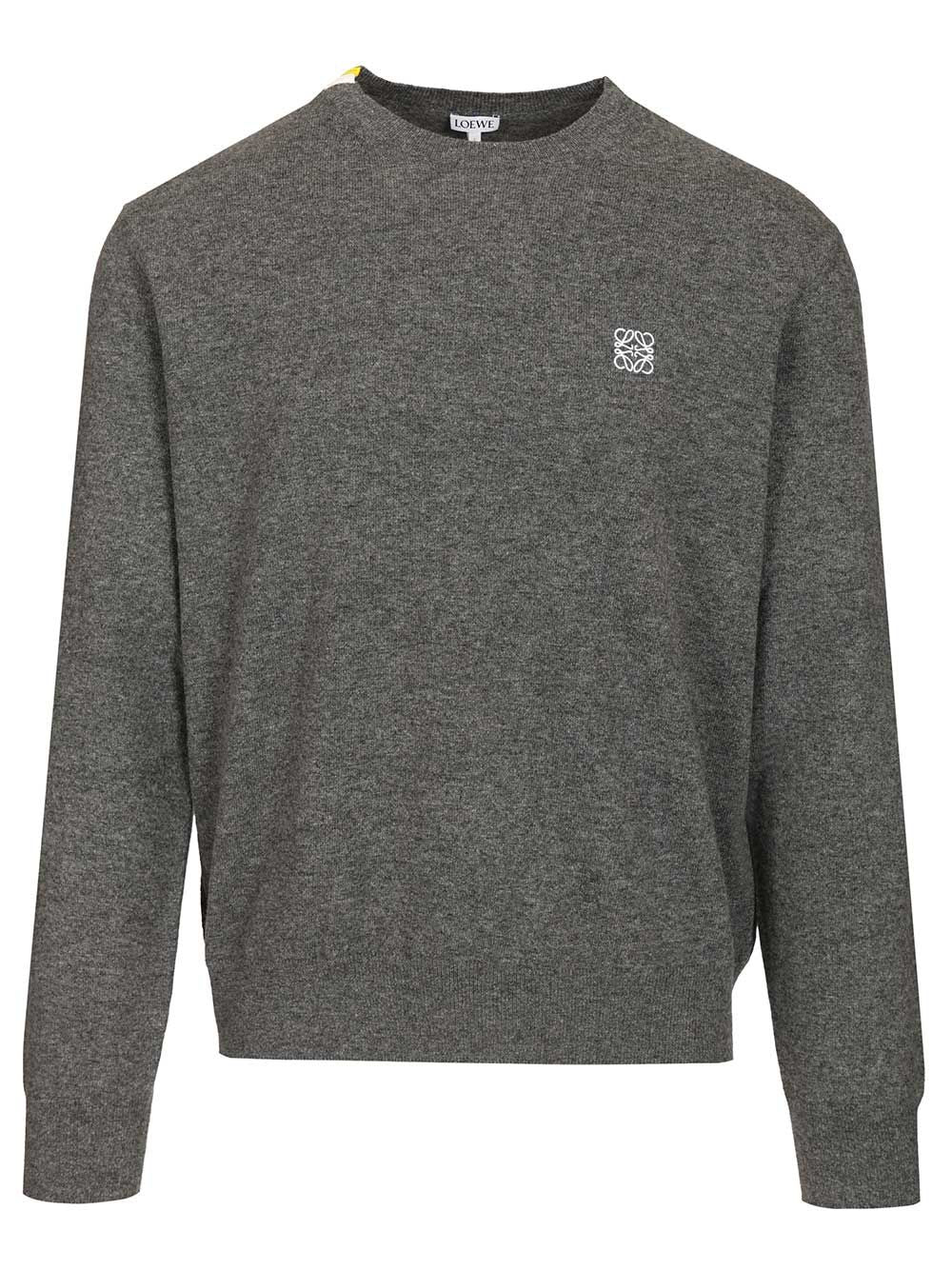 Loewe Wool Sweater Knitwear - Grey | 0532f4c3d62f107f1765b9c8748286bdd28c9ff6
