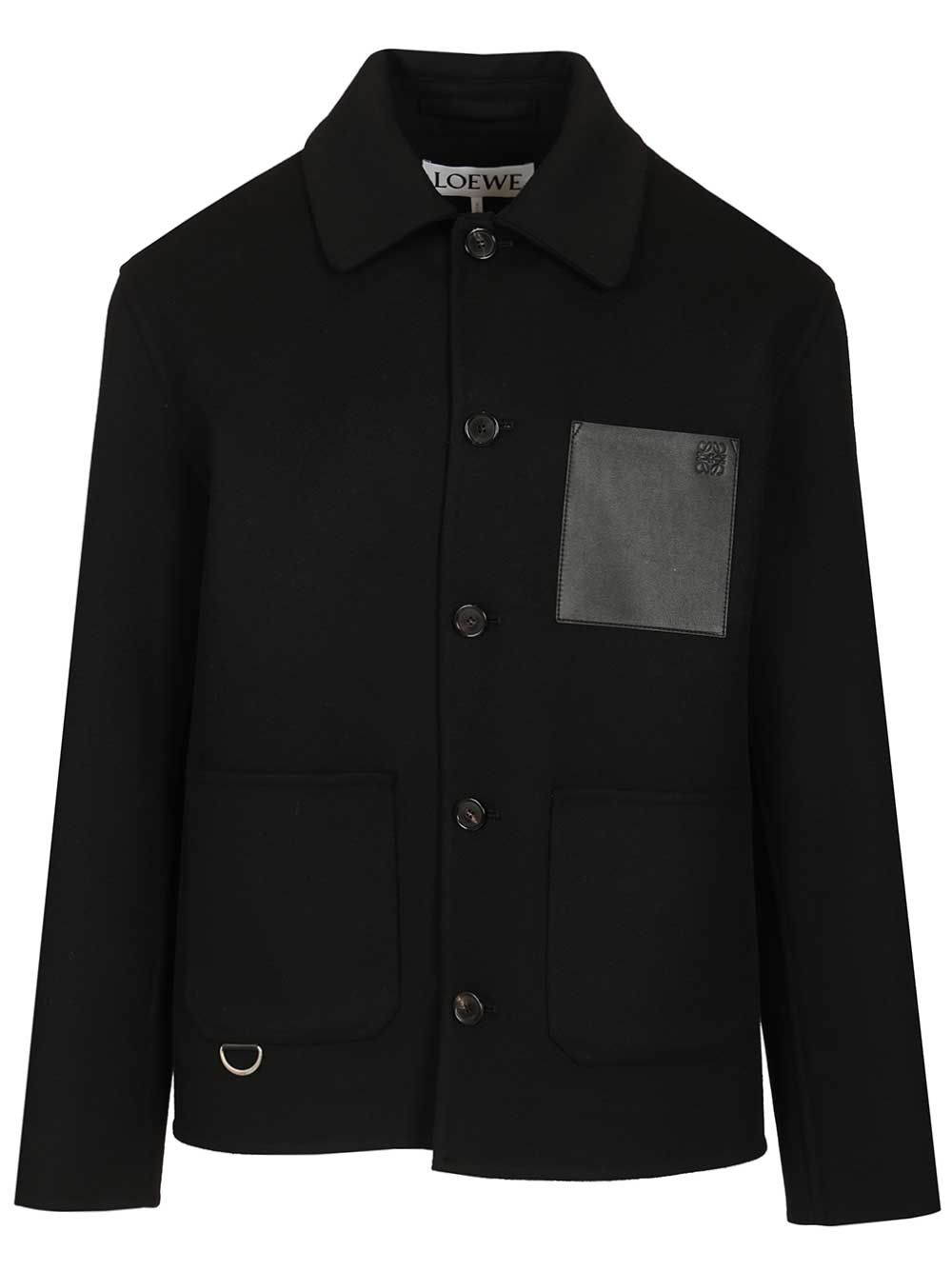Loewe Wool And Cashmere Workwear Jacket Giacche - Nero | e84be5c6f2a5f7c3becf7845328cfc77e5b39965