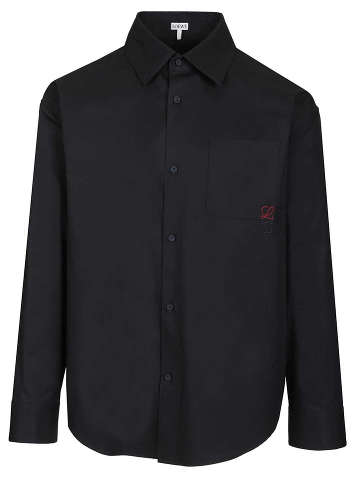 Loewe Cotton Twill Shirt Shirts - Blu | b5875ff7ec885c0ec8572877364ceb4cd278566d